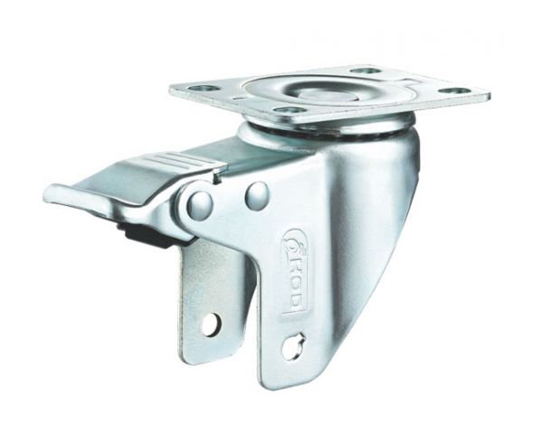 Swivel (metal) total brake zinc plated bracket code